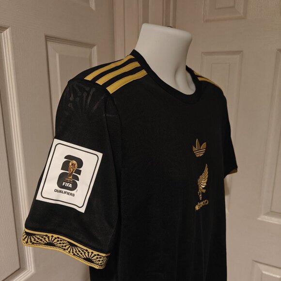 Adidas Mexico Jersey Black Souvenir Seleccion Men Sizes M and L FIFA Soccer - Picture 6 of 13